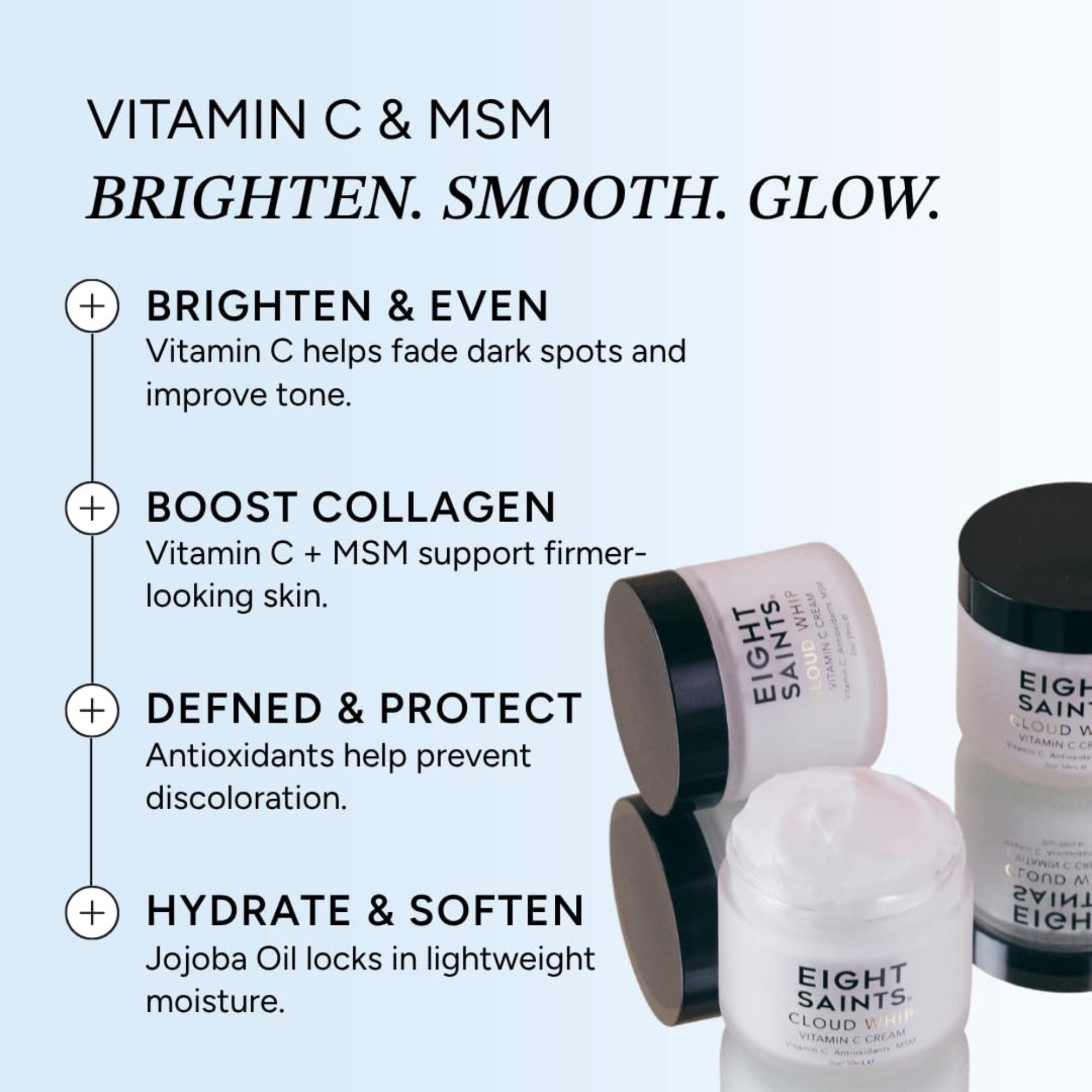 Eight Saints Skincare Cloud Whip Vitamin C Face Moisturizer