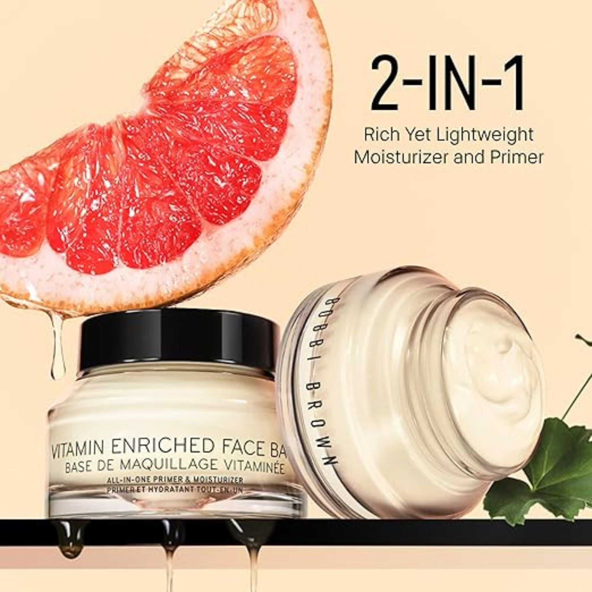 Bobbi Brown Vitamin Enriched Face Base – Hydrating Primer & Moisturizer with Shea Butter & Hyaluronic Acid | 1.7 Fl Oz