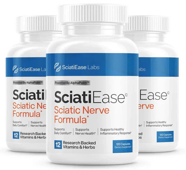 SciatiEase Sciatic Nerve Health Support Supplement - 300mg - 3 Bottles
