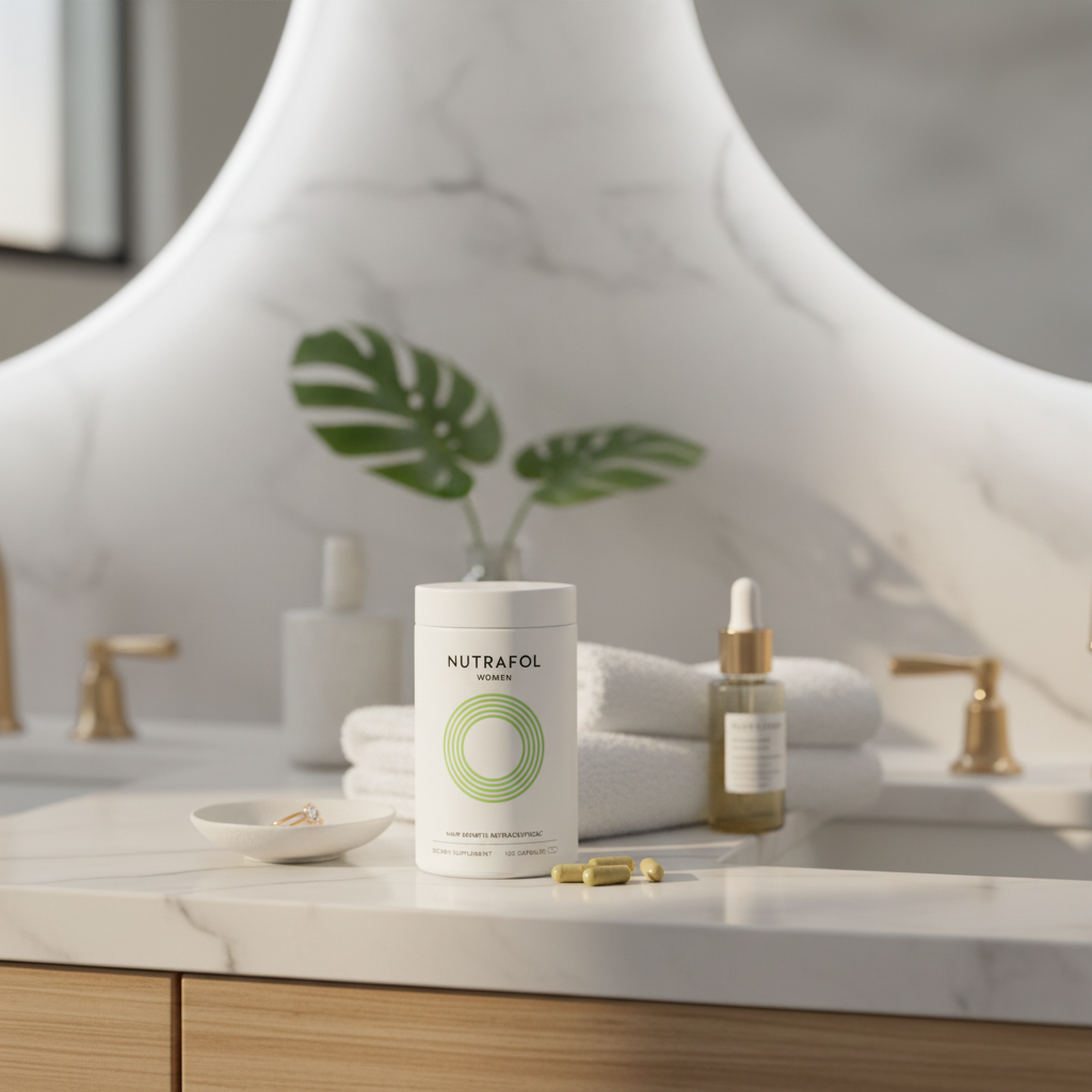 Nutrafol Bathroom Vanity Lifestyle